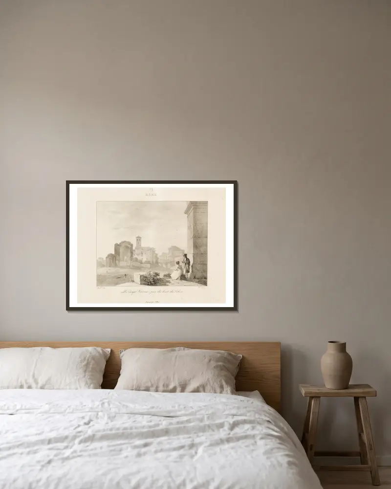 Rom, 1833 – Nr. 4 von Jean-Baptiste Isabey gerahmt an einer Wand
