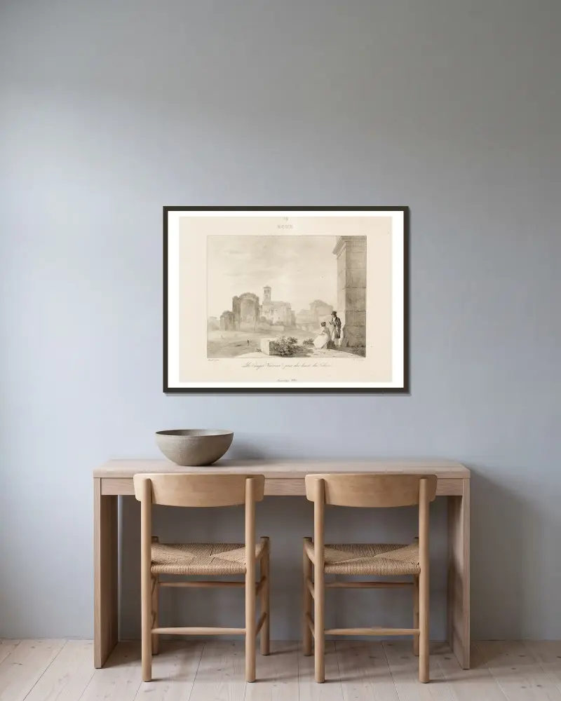 Rom, 1833 – Nr. 4 von Jean-Baptiste Isabey gerahmt an einer Wand