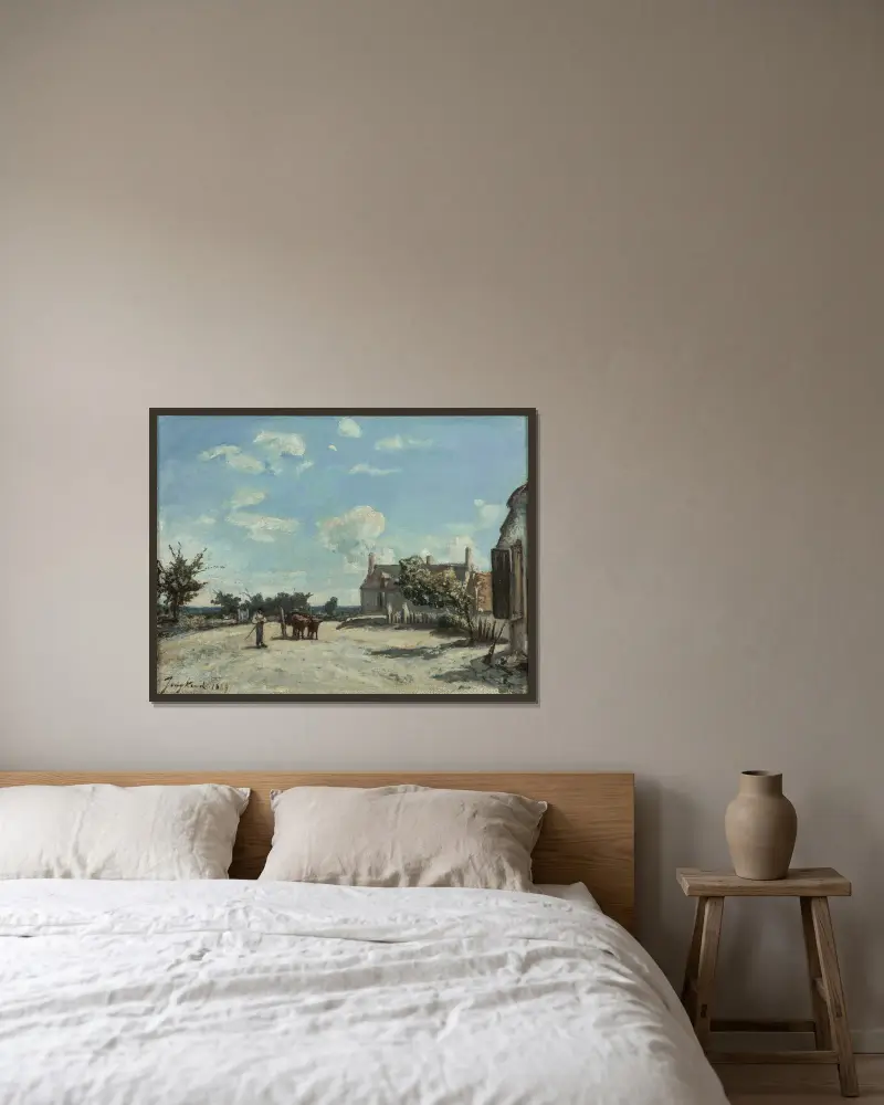 Saint-Parize-le-Châtel av Johan Barthold Jongkind inramad på en vägg