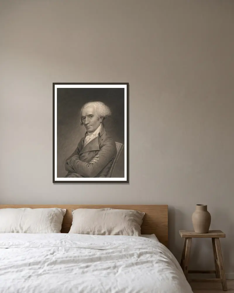 Elbridge Gerry av James Barton Longacre inramad på en vägg