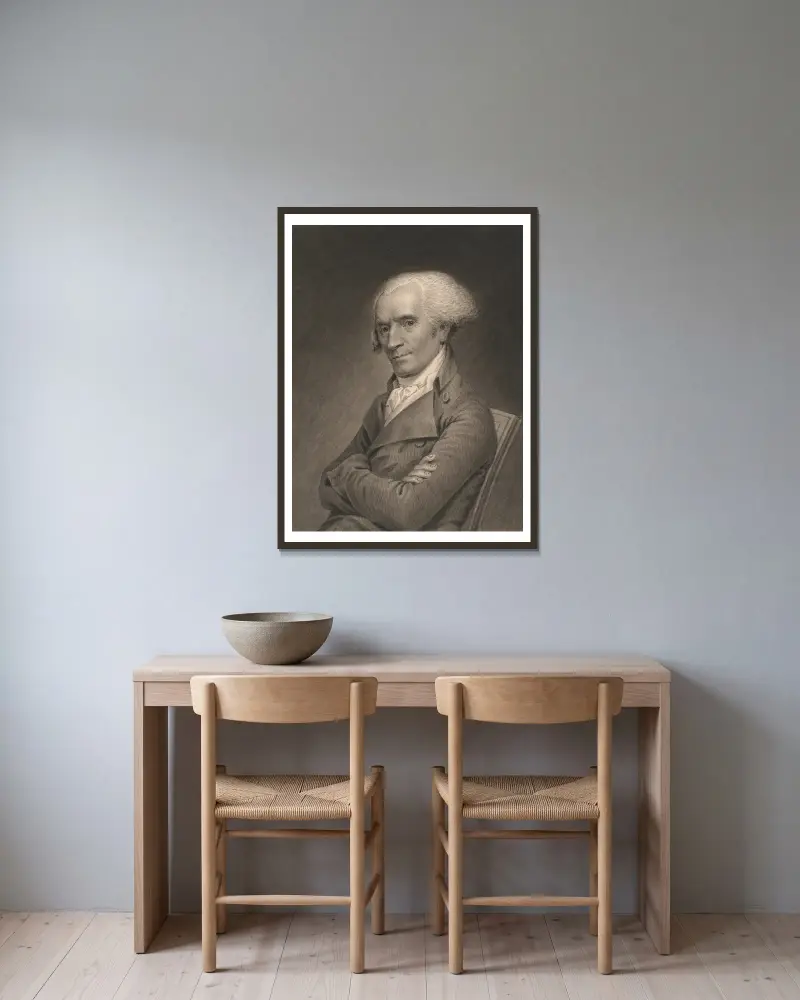 Elbridge Gerry av James Barton Longacre inramad på en vägg