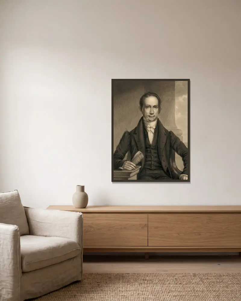 Henry Clay, James Barton Longacre w ramie na ścianie