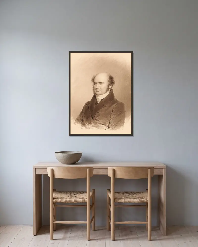 Levi Woodbury av James Barton Longacre inramad på en vägg