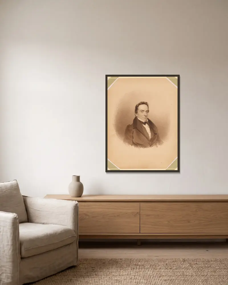 Lewis Cass, James Barton Longacre v rámu na stěně