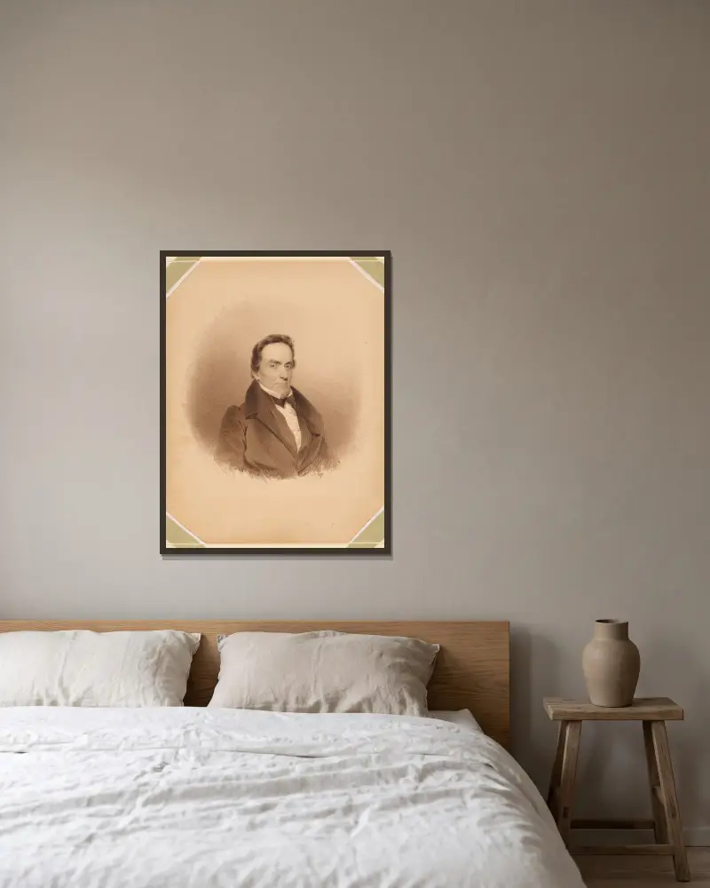 Lewis Cass, James Barton Longacre v rámu na stěně