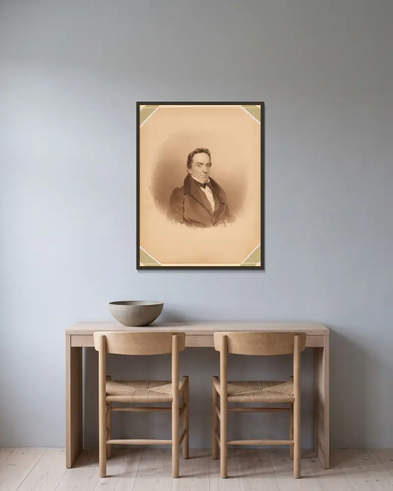 Lewis Cass, James Barton Longacre v rámu na stěně