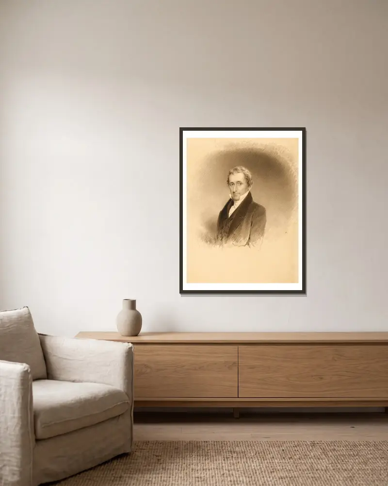 William Drayton av James Barton Longacre inramad på en vägg