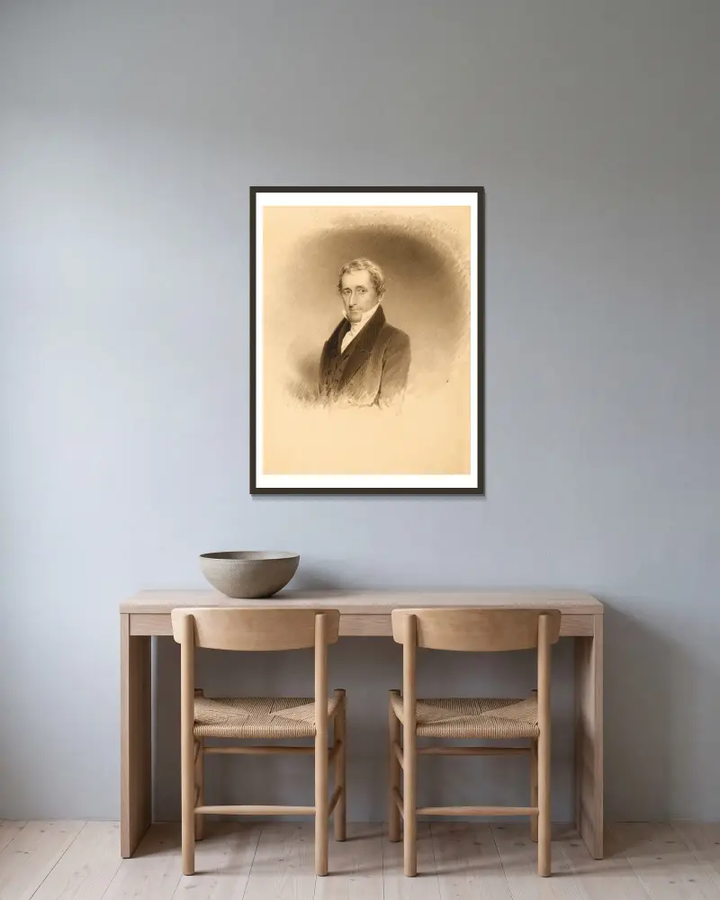 William Drayton av James Barton Longacre inramad på en vägg