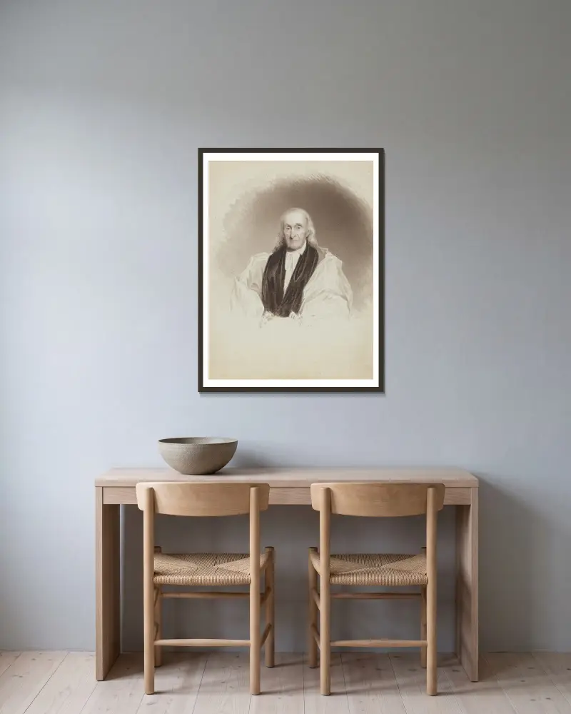 William White av James Barton Longacre inramad på en vägg