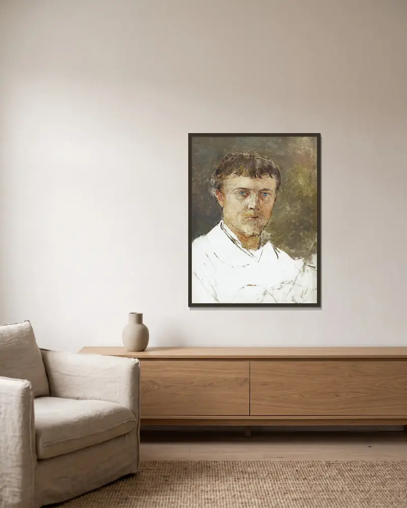 Autoportrait av Jules Bastien-Lepage inramad på en vägg