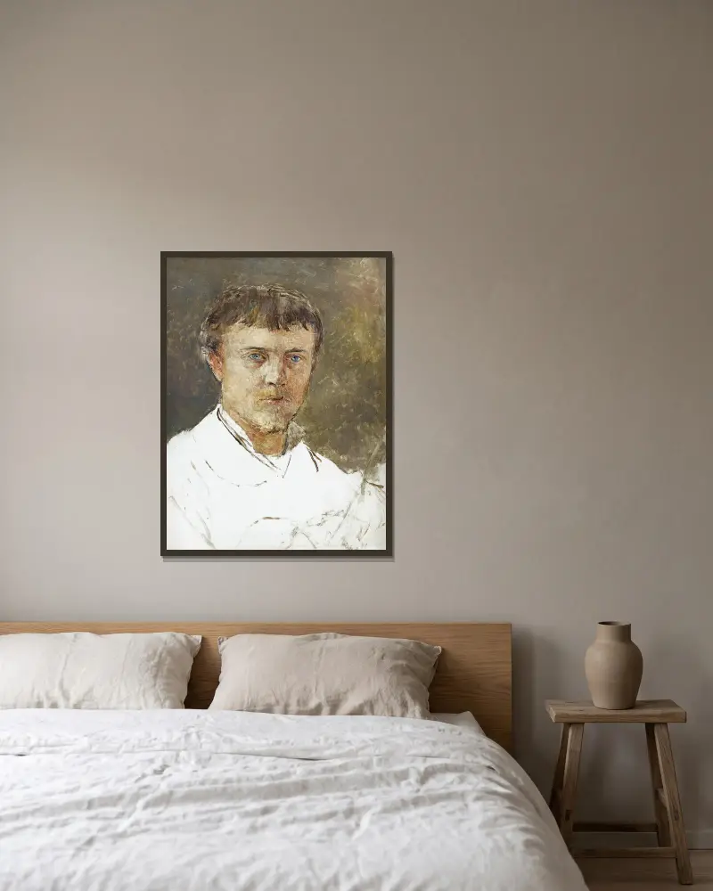 Autoportrait av Jules Bastien-Lepage inramad på en vägg