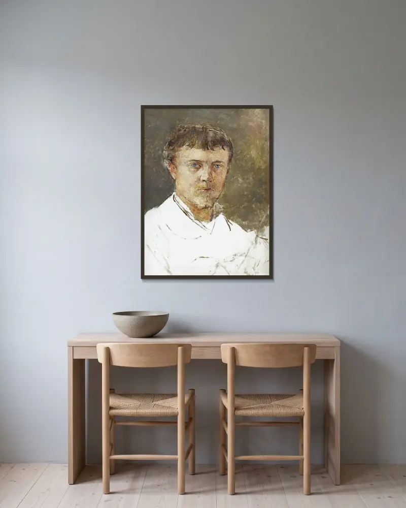 Autoportrait av Jules Bastien-Lepage inramad på en vägg