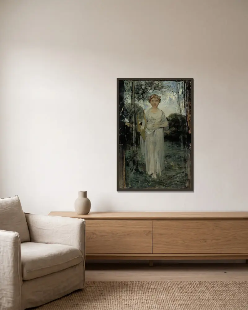 Muse, Study av Jules Bastien-Lepage inramad på en vägg