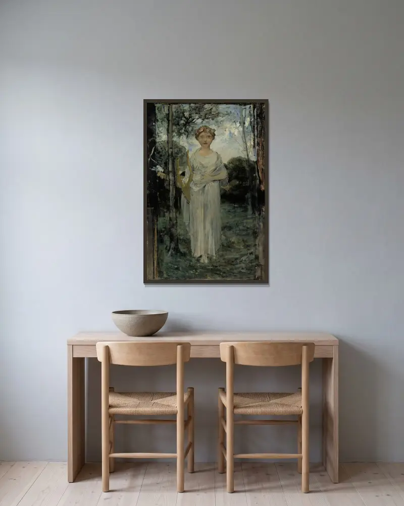 Muse, Study av Jules Bastien-Lepage inramad på en vägg