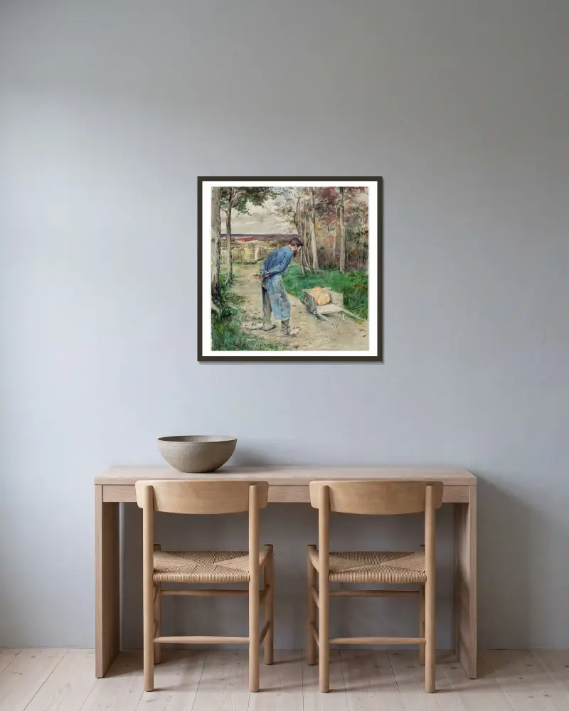 Ekollonet och pumpan av Jules Bastien-Lepage inramad på en vägg