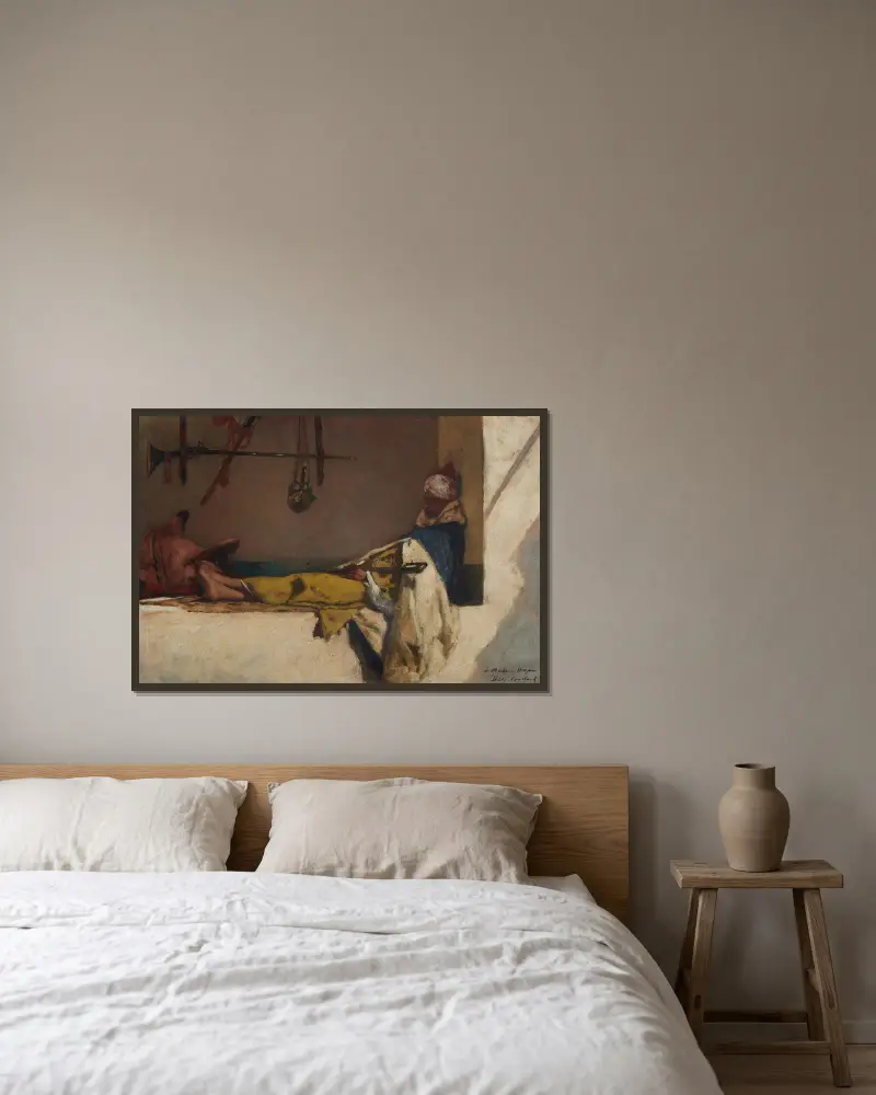 W odpoczynku, Jean-Joseph-Benjamin Constant w ramie na ścianie