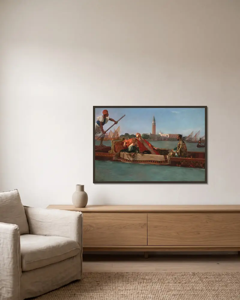 Der Doge von Venedig von Jean-Joseph-Benjamin Constant gerahmt an einer Wand