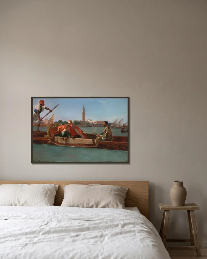 Der Doge von Venedig von Jean-Joseph-Benjamin Constant gerahmt an einer Wand