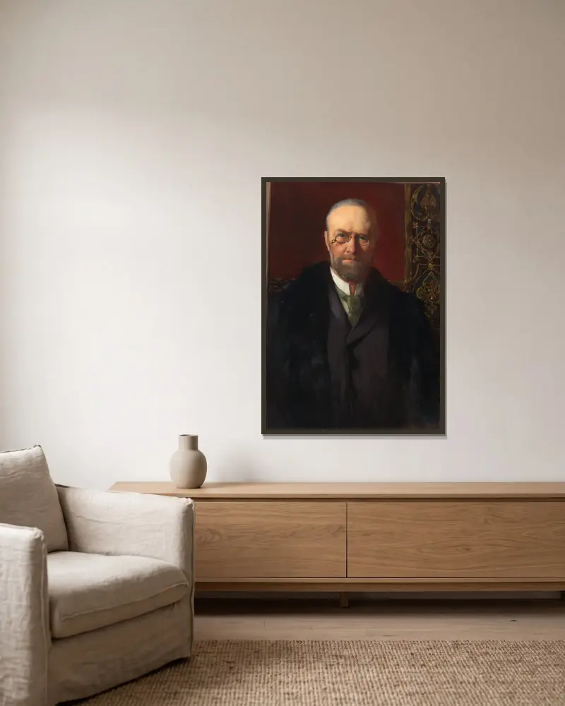 John Brooks Henderson av Jean-Joseph-Benjamin Constant inramad på en vägg