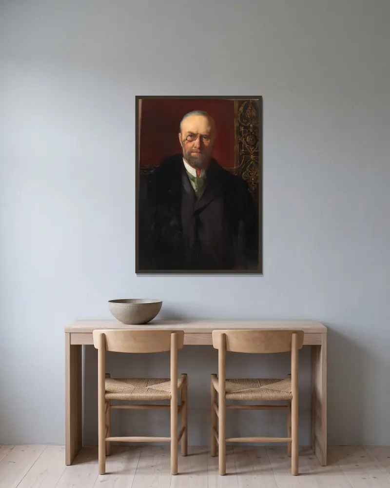 John Brooks Henderson av Jean-Joseph-Benjamin Constant inramad på en vägg