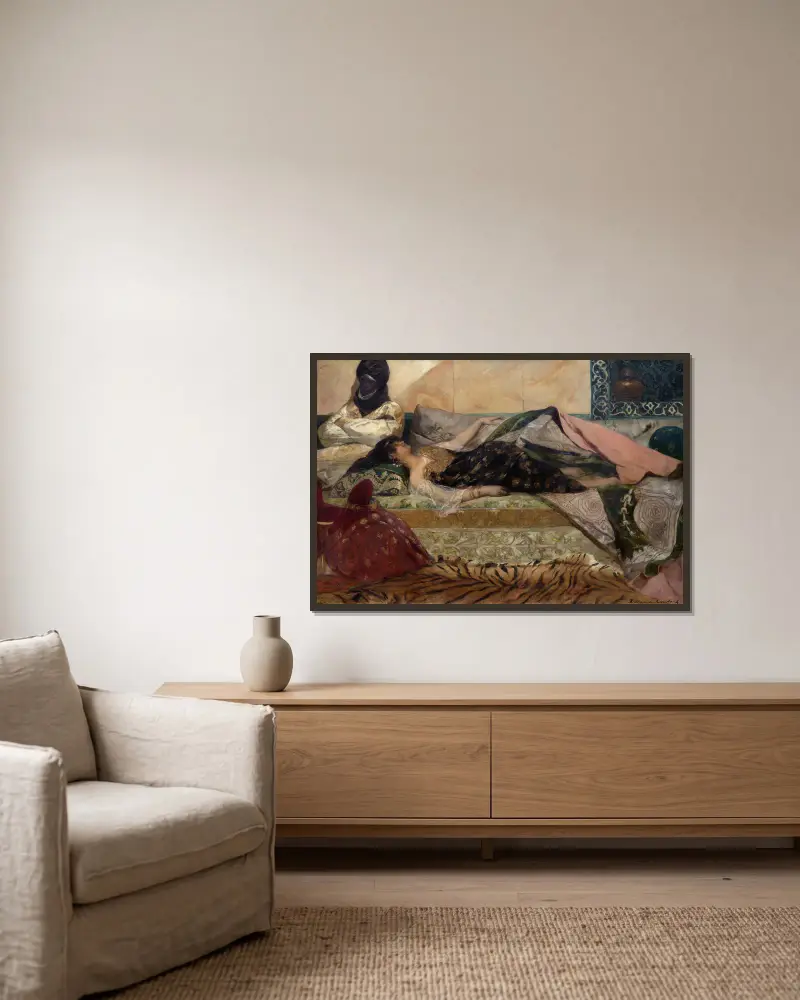 Odaliska, nr. 1, Jean-Joseph-Benjamin Constant v rámu na stěně