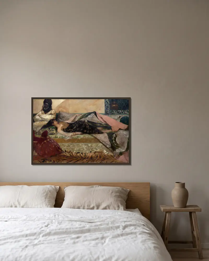 Odaliska, nr. 1, Jean-Joseph-Benjamin Constant v rámu na stěně