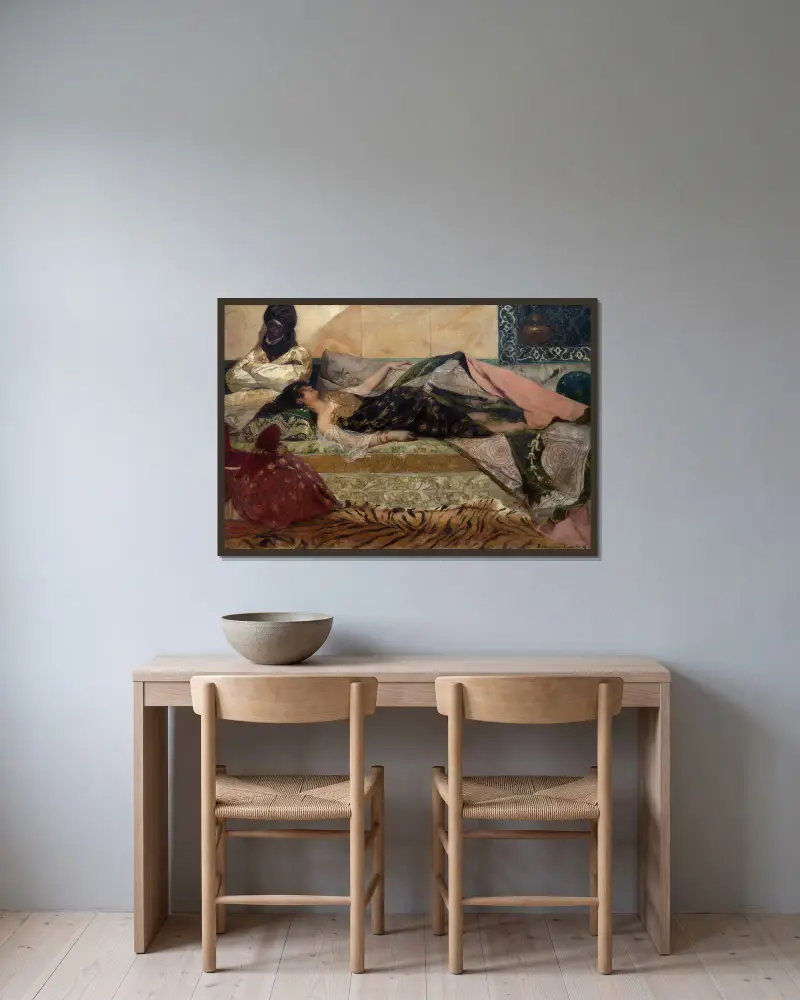 Odaliska, nr. 1, Jean-Joseph-Benjamin Constant v rámu na stěně