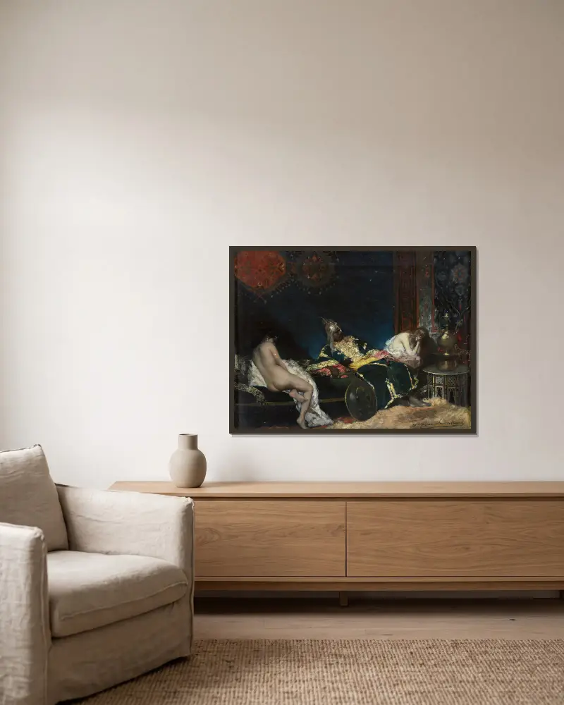 Serbska konkubina, Jean-Joseph-Benjamin Constant w ramie na ścianie
