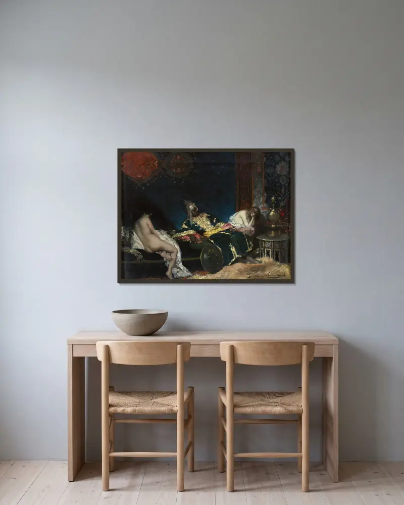 Serbska konkubina, Jean-Joseph-Benjamin Constant w ramie na ścianie