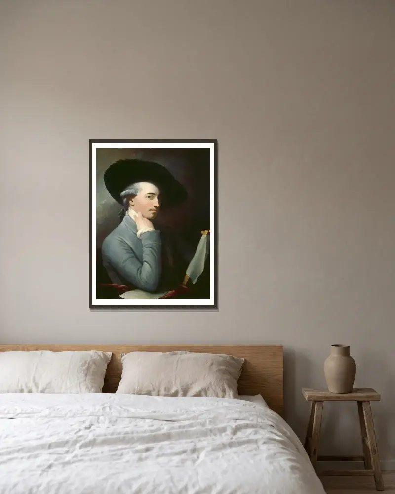 Benjamin West Portrait av Benjamin West inramad på en vägg