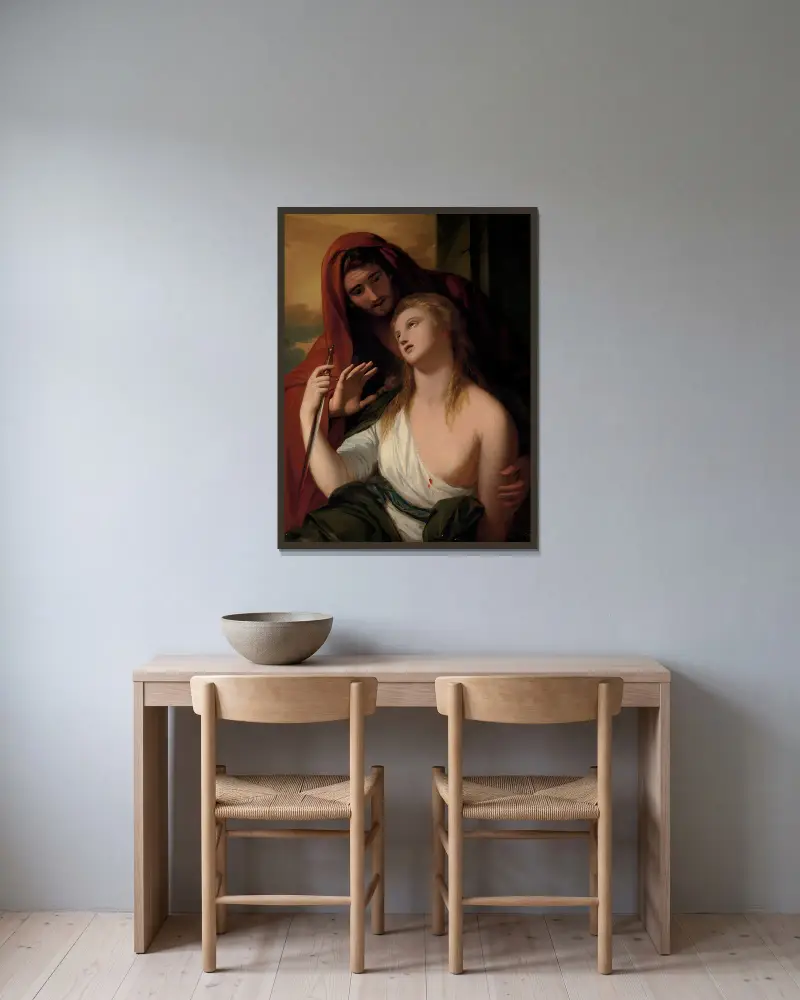 Paetus a Arria, Benjamin West v rámu na stěně