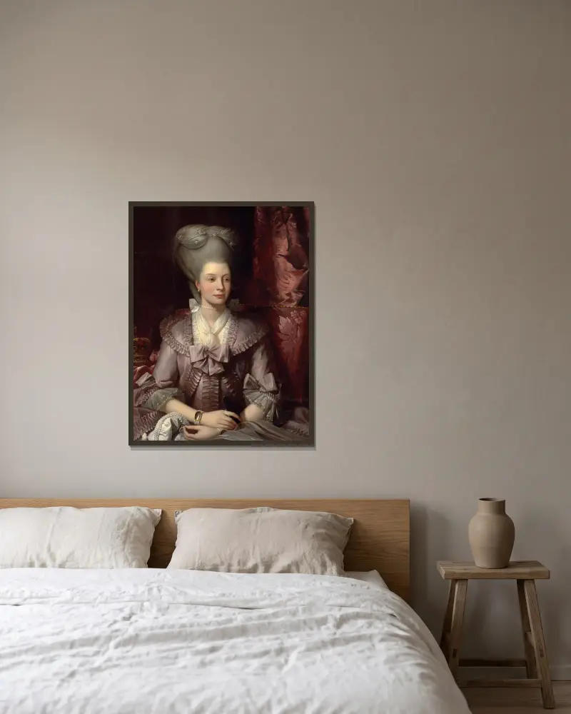 Königin Charlotte von Benjamin West gerahmt an einer Wand