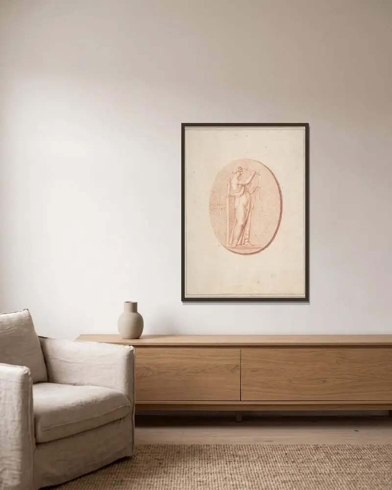 Eine Muse – Nr. 1 von Bernard Picart gerahmt an einer Wand
