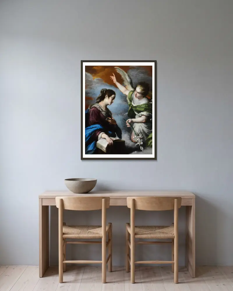 Zvěstování, Bernardo Strozzi v rámu na stěně