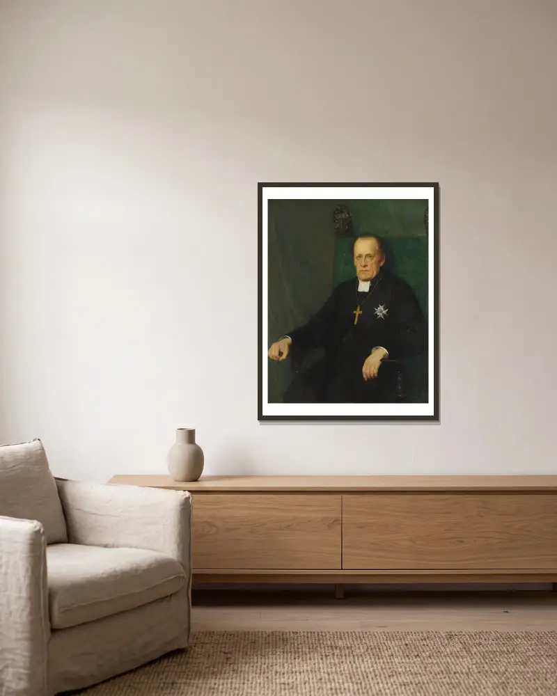 Bischof Gottfrid Billing, Lund von Bernhard Österman gerahmt an einer Wand