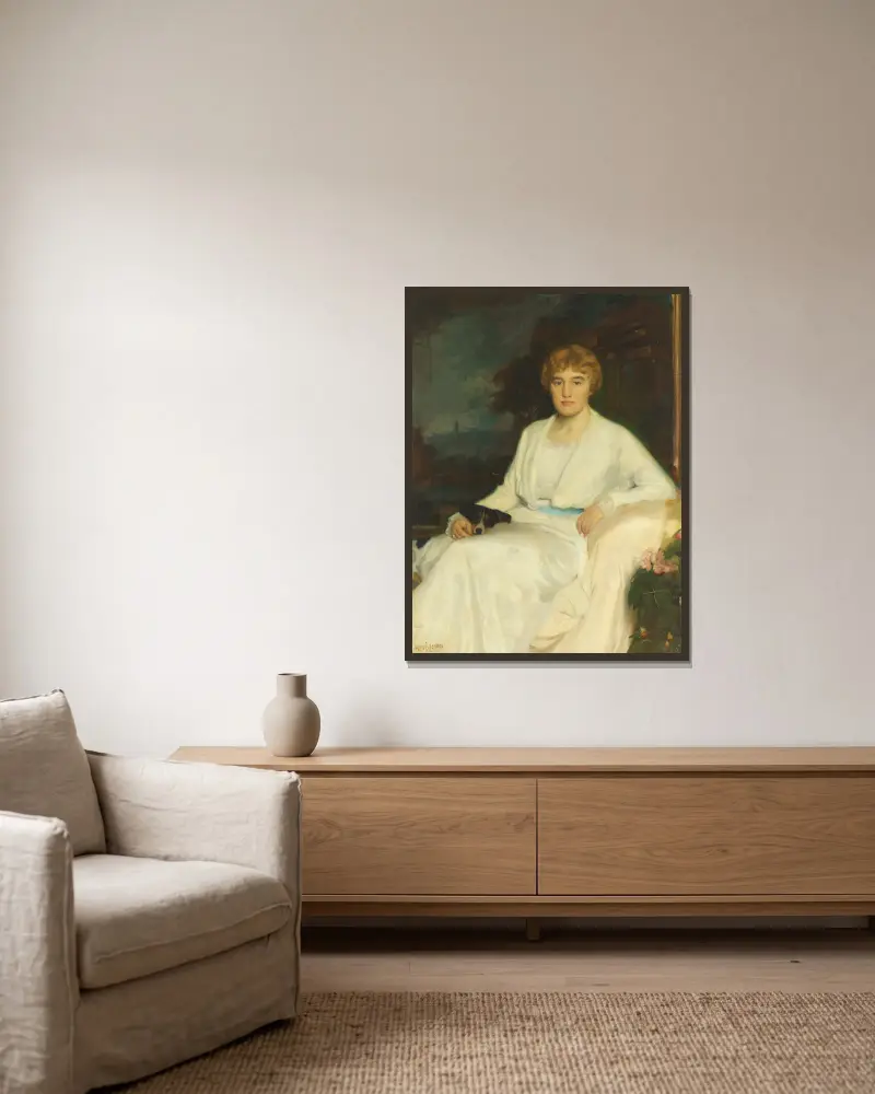 Dagmar Sophia Wikström (1892–1942) von Bernhard Österman gerahmt an einer Wand