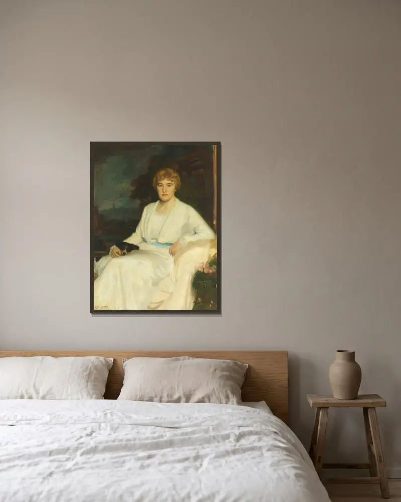 Dagmar Sophia Wikström (1892–1942) von Bernhard Österman gerahmt an einer Wand