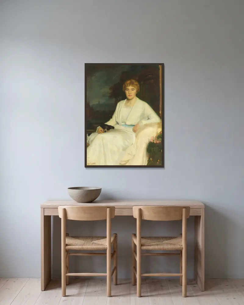 Dagmar Sophia Wikström (1892–1942) von Bernhard Österman gerahmt an einer Wand
