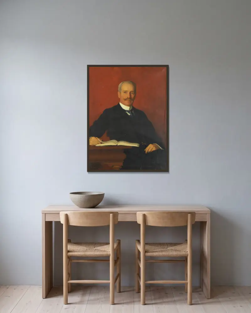 Gouverneur Lennart Reuterskiöld von Bernhard Österman gerahmt an einer Wand