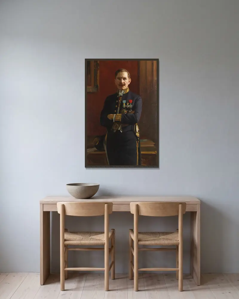 Selbstbildnis, 1928 von Bernhard Österman gerahmt an einer Wand