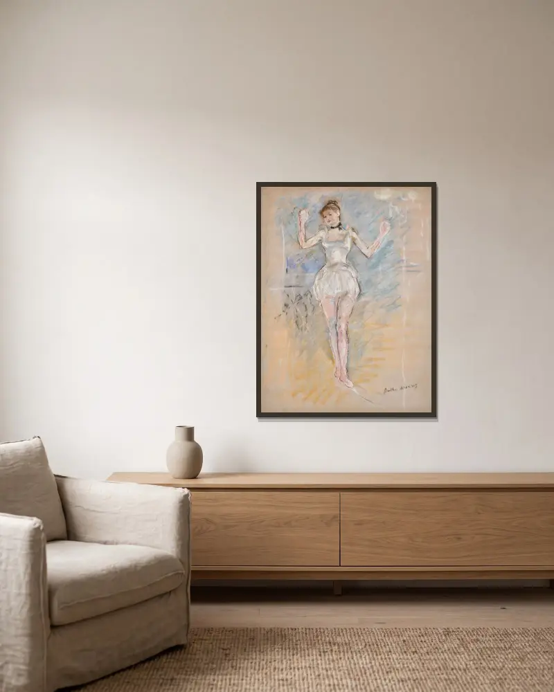 Danseuse de corde av Berthe Morisot inramad på en vägg