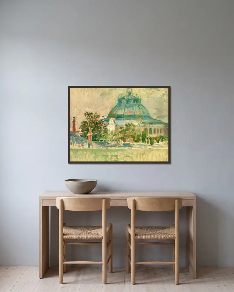 Arenans kupol på rue Pergolèse av Berthe Morisot inramad på en vägg