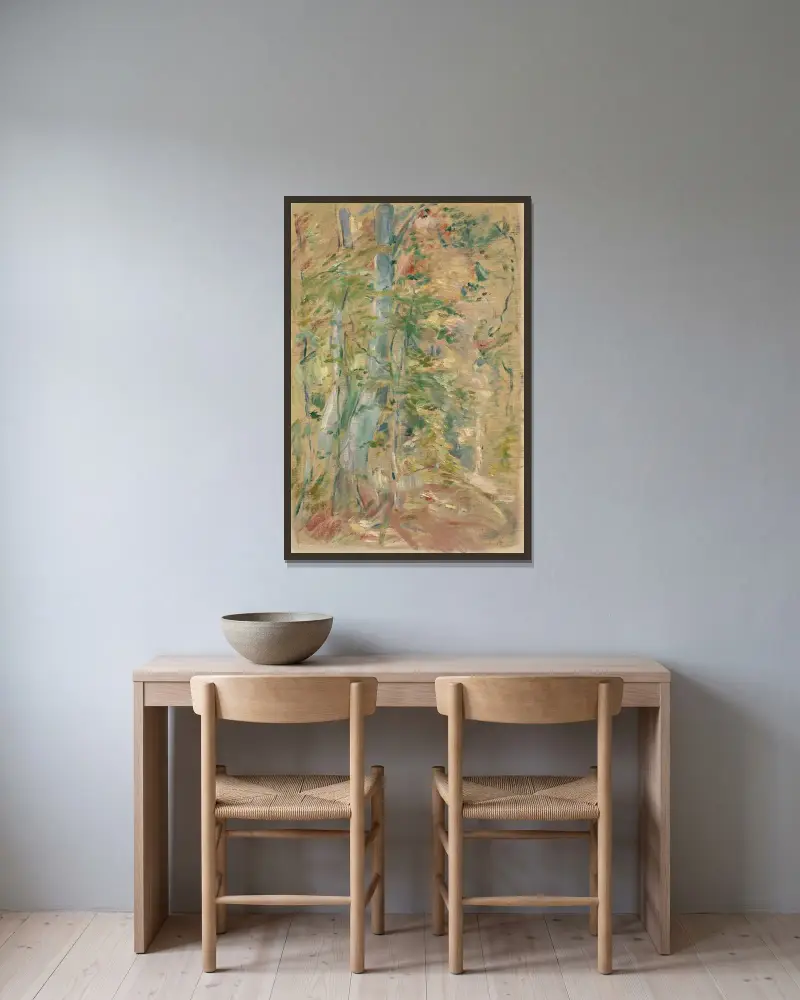 Waldstudie von Berthe Morisot gerahmt an einer Wand