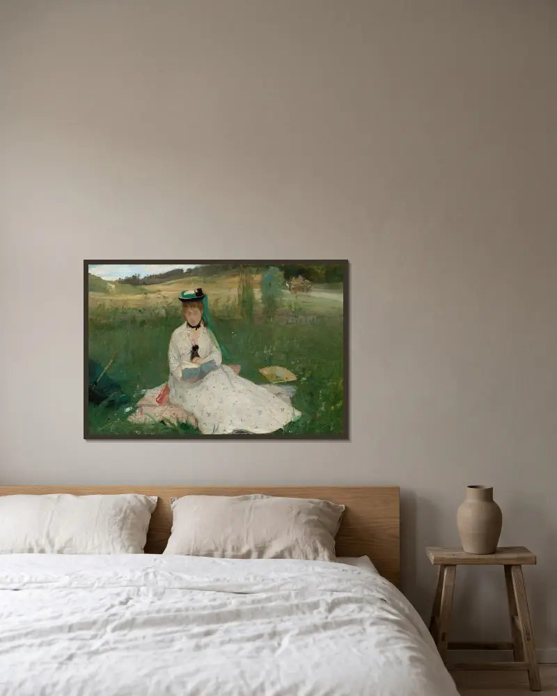 Czytanie, Berthe Morisot w ramie na ścianie