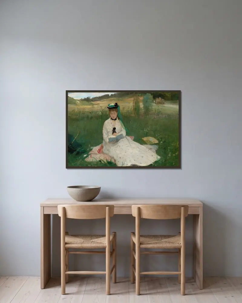 Czytanie, Berthe Morisot w ramie na ścianie