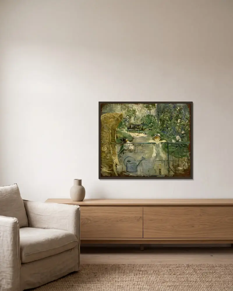 Košíkové křeslo, Berthe Morisot v rámu na stěně