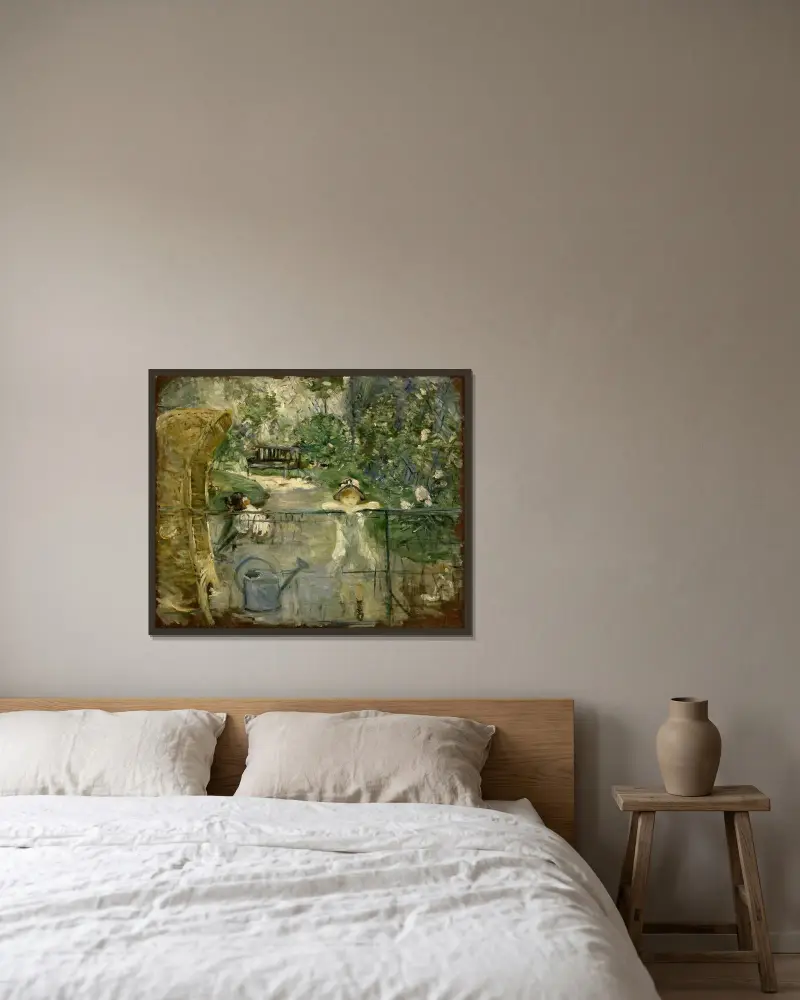 Košíkové křeslo, Berthe Morisot v rámu na stěně