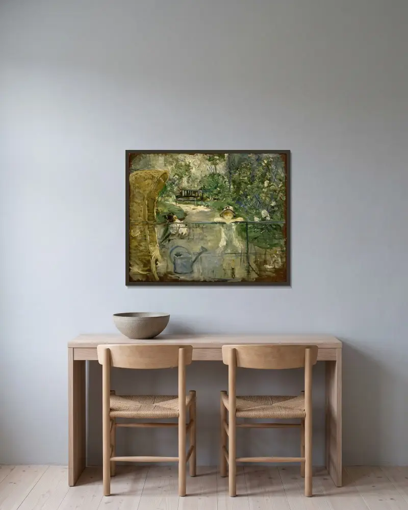 Košíkové křeslo, Berthe Morisot v rámu na stěně