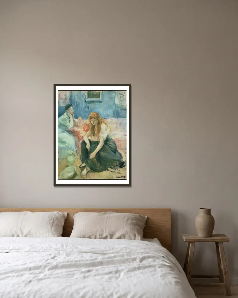 Dwie dziewczynki, Berthe Morisot w ramie na ścianie
