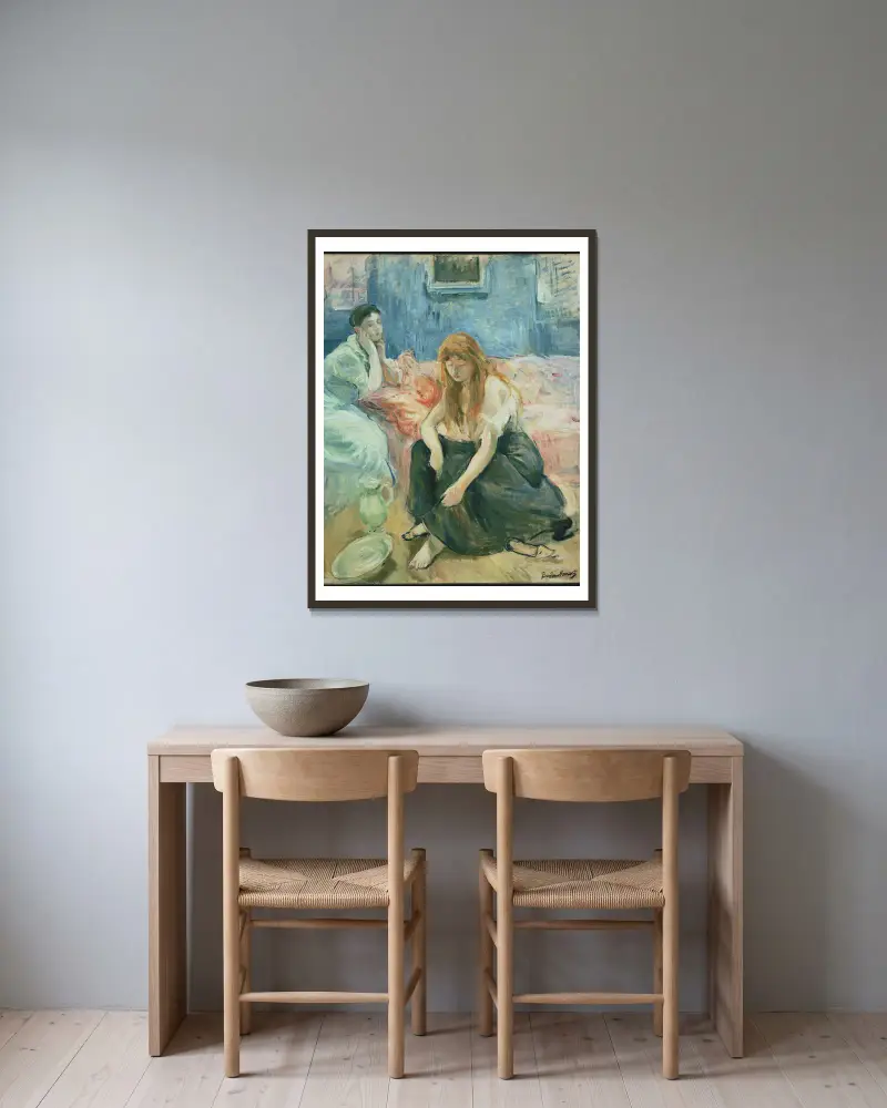 Dwie dziewczynki, Berthe Morisot w ramie na ścianie